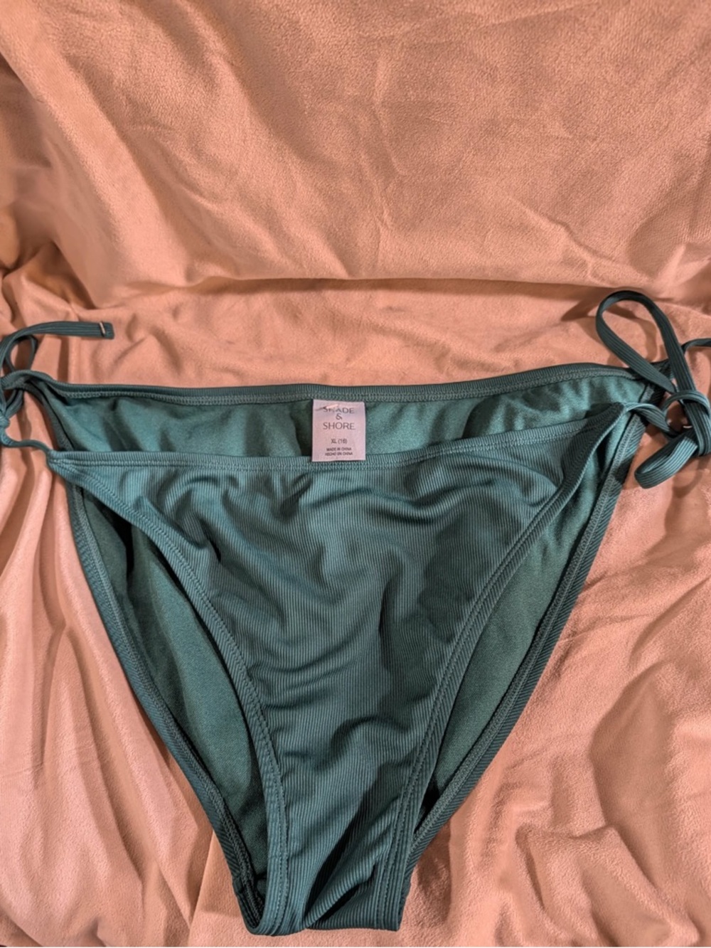 Shade & Shore Green Tie-Side Bikini Bottom - Women’s Swim